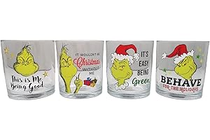 The Grinch Grinchmas Themed 10oz Glass Set - 4 Pack