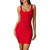Memoriesea Women's Classic Strap Bodycon Bandage Pencil Cocktail Party Club Mini Dress