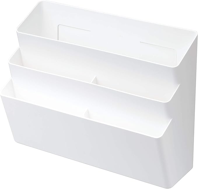 Amazon 山崎実業 Yamazaki 冷蔵庫横マグネット収納ポケット ３段 ホワイト 約32x13x24 5cm タワー 4496 キッチンペーパーホルダー オンライン通販