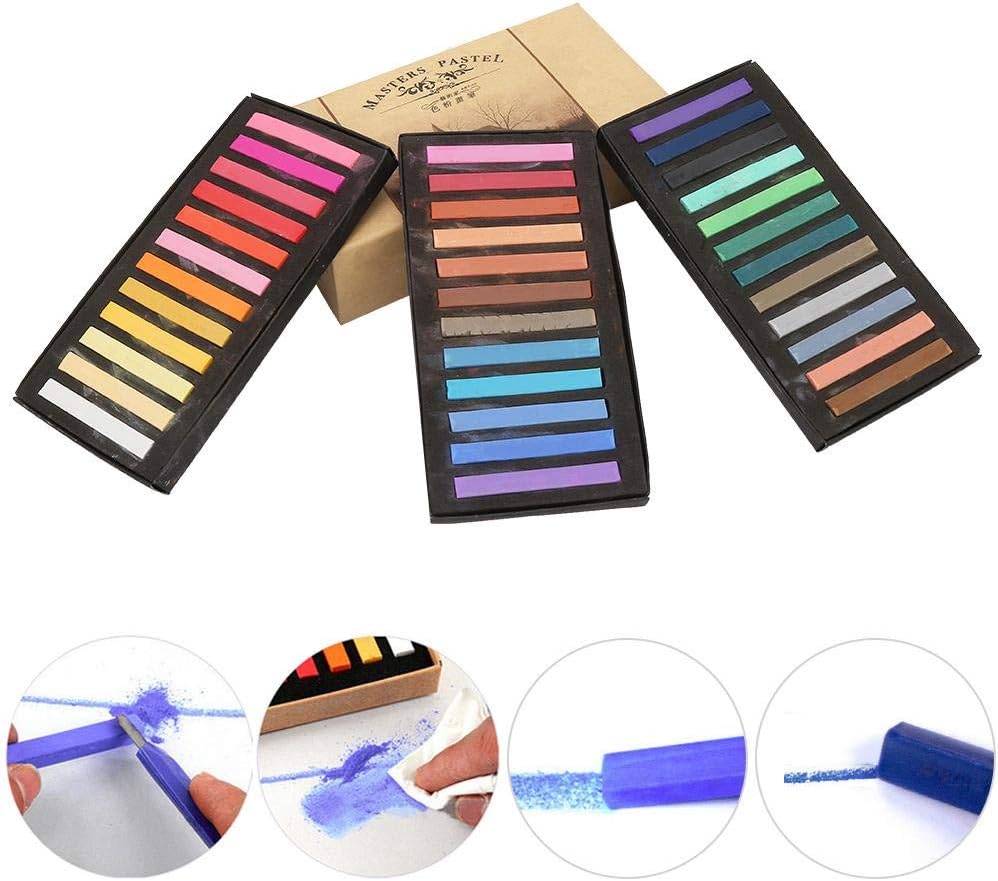 Soft Pastel Set, Square Pastels Chalks Square Artist Pastel Set, Non