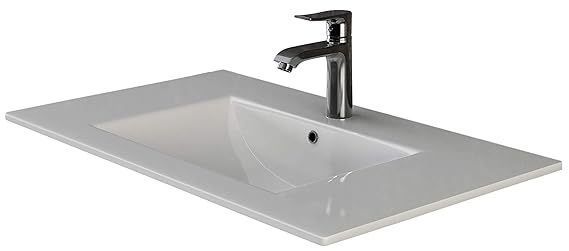 VILSTEIN© Keramik Einbau-Waschbecken Einsatz-Waschbecken Waschtisch Becken Handwaschbecken ca. 82 cm