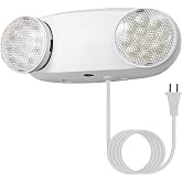 GZRUIYANG LED Emergency Lights with Battery Backup, Commercial Emergency Light Fixtures for Business Home Power Failure Emergency Exit Sign Lighting with 1.0 Meter Plug in Cord AC120V