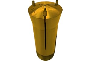 LYNDEX-NIKKEN Lyndex 560-001B 5C Brass Emergency Collet, 1/16" Pilot Hole, 3.27" Length, 1.485" Top Diameter, 1.25" Bottom Diameter