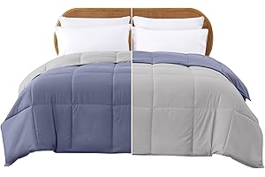 Modern Threads Down Alternative Reversible Comforter Deep Blue/Silver Twin