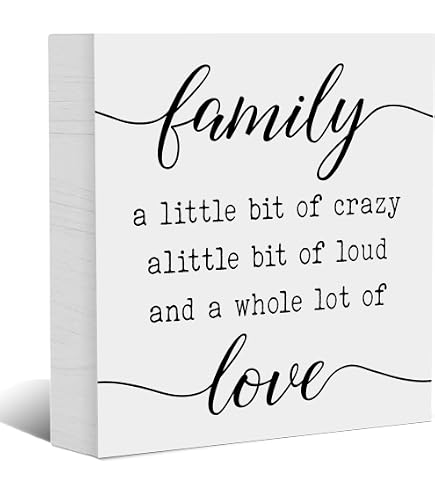 Family A Little Bit of Crazy Sign, Family Quote Wooden Sign, Family Room Gallery Family A Little Bit of Crazy Sign, Family Quote Wooden Sign, Family Room Gallery