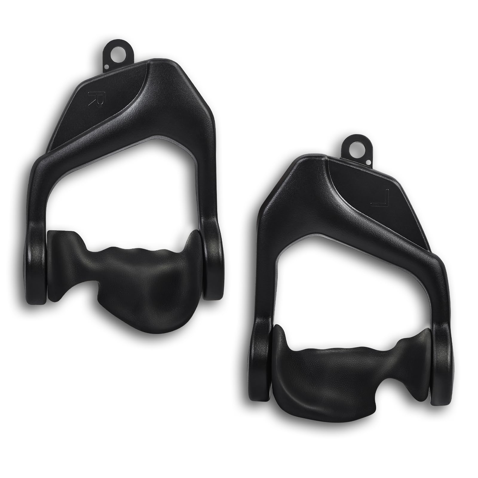 HXD-ERGO Ergonomic Gym Handles, Heavy Duty Exercise Handles for Cable Crossover Machine Tricep Exercise LAT Pull Down and Resistance Bands, Anti-slip and Anti-sweat Comfortable Grip (D handle)