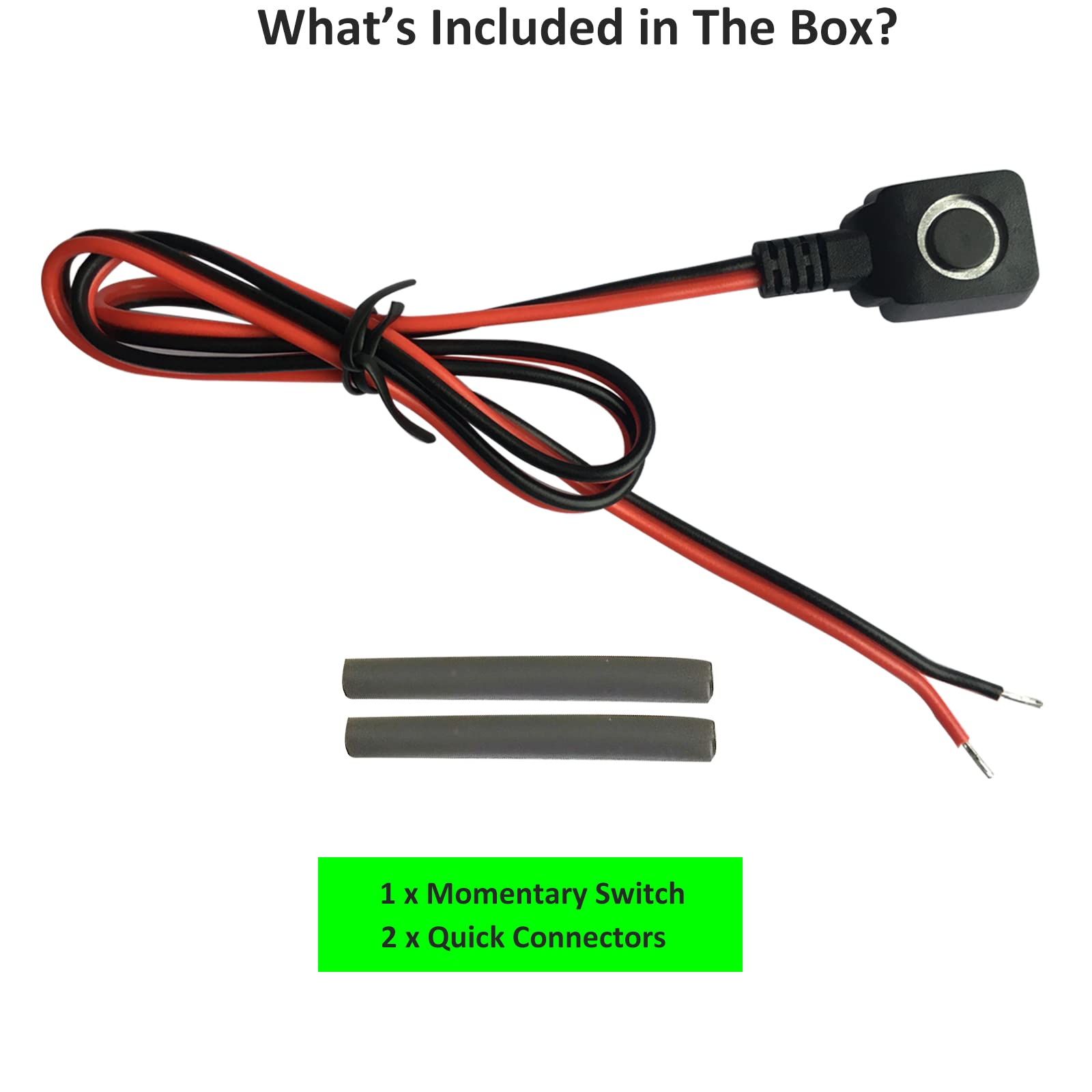 12V 24V Momentary Push Button Switch, 0.5M