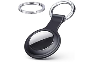 Silicone Case Holder for AirTag with Keychain, Portable Keyring Cover, Protective Holder for Airtag(Black,1)