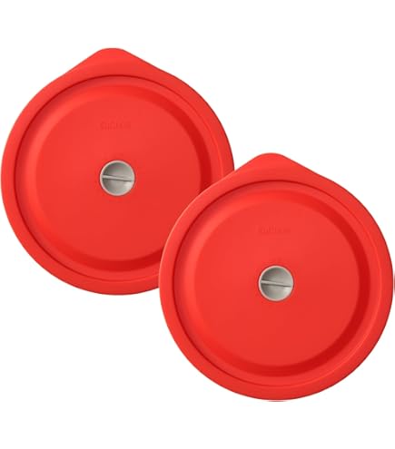 Lot De 2 Couvercles De Rechange Ronds En Silicone Pour Bol En Verre