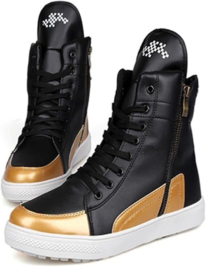 Amazon Hongjing ハイカット スニーカー レースアップ メンズ レインブーツ 作業靴 ショートブーツ シューズ エンジニアブーツ 防滑 厚底スニーカー 暖かい 秋冬 おしゃれ 歩きやすい ブラック 黒 ホワイト 白 Hongjing 安全靴 作業靴
