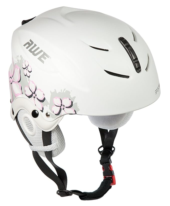 AWE® Mädchen Kinder Skihelme Weiss/Rosa Größe: 52-56cm CE-EN1077