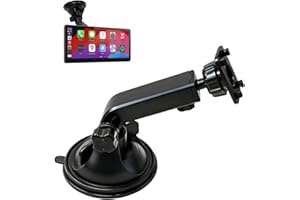 Epronic Carplay Screen Mount, Upgrade 90mm Larger Suction Cup Mount 360° Flexible Windshield Dashboard Bracket for 7" 9" 10.2