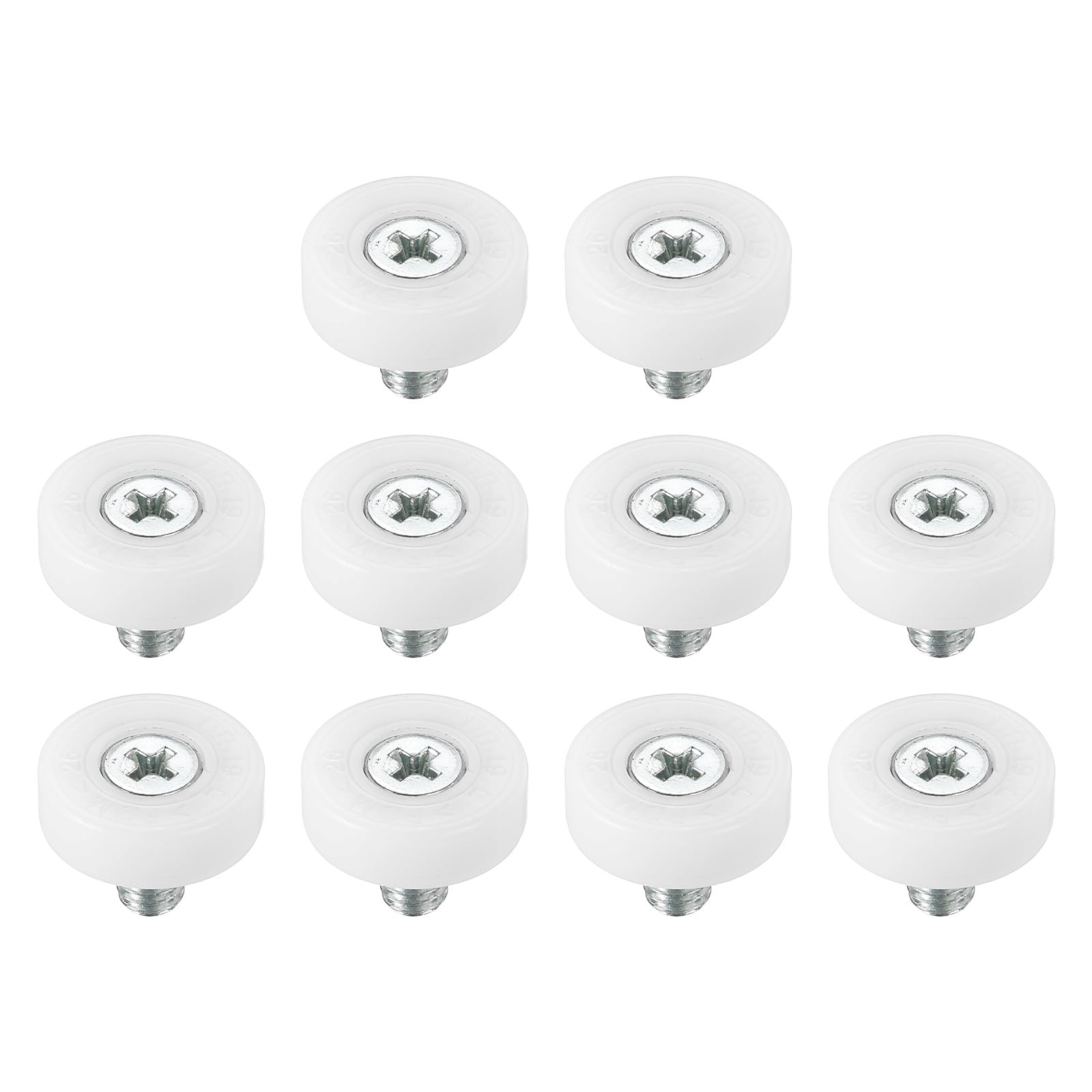 PATIKIL 19mm Drawer Rollers, 10 Plastic Drawer Pulley Replacement Wheels Bearing Small Pulley
