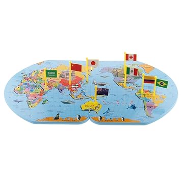 Carte Du Monde 36 Drapeaux Matching Puzzle Géographie Jeux D