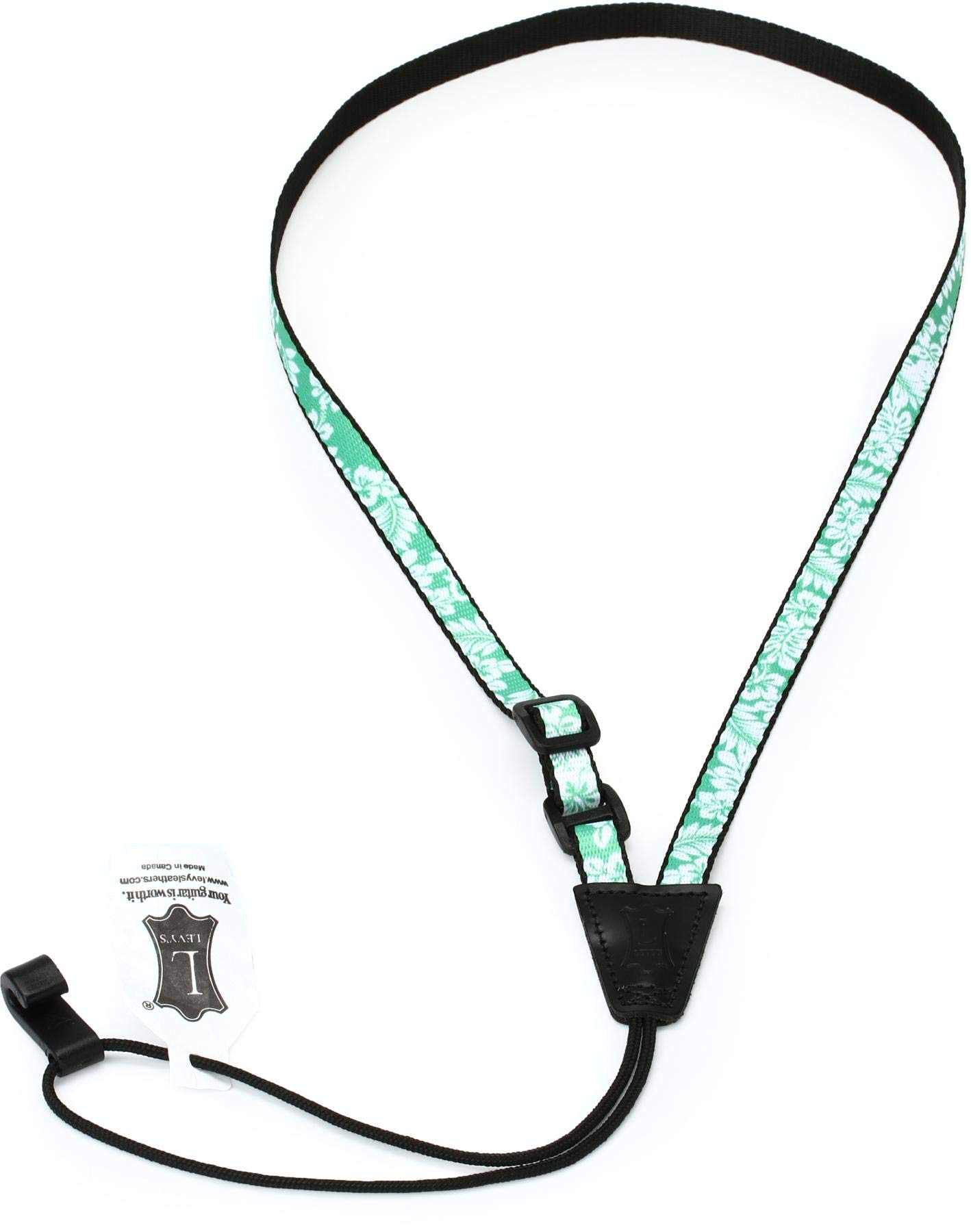 Levy's Poly Hawaiian Print Mp22-001 Classical/Ukulele Strap - Green
