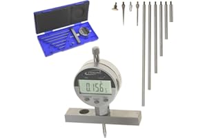 iGaging Depth Gauge Digital Electronic Indicator 0-22" Measuring Range, 0.0005" Resolution, 2-Position Base (Inch/MM/Fractions)