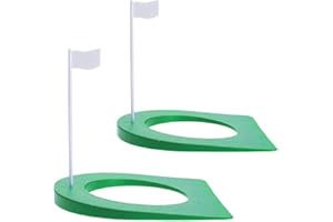 FINGER TEN Golf Putting Cup and Flag Putt Training Hole All-Direction Surface Regulation Practice Cups for Men Women Kids Indoor Outdoor Home Office Backyard Golfing