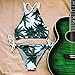 Women's Palm Leaves Tropical Print Bikini Sexy Retro Swimsuit Swimwear Set