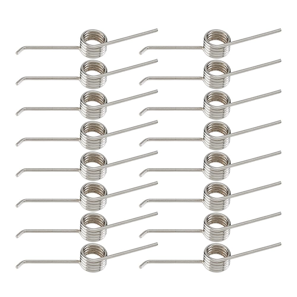 SUPERFINDINGS 16PCS 160 Degree Torsional Spring 4 Laps Stainless Steel Torsion Spring Mechanical Torsion Spring 0.9mm Wire Diameter Torsional Spring for Maintenance, 7mm OD