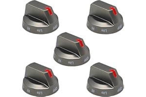 CASMER DG94-03500A/Z (5PCS) Black for Samsung Stove Knob Replacement, DG94-03500X for Samsung Gas Stove Knobs Replacement, Samsung Stove/Oven Knob Replacement Compatible with NX60T8111SG/AA