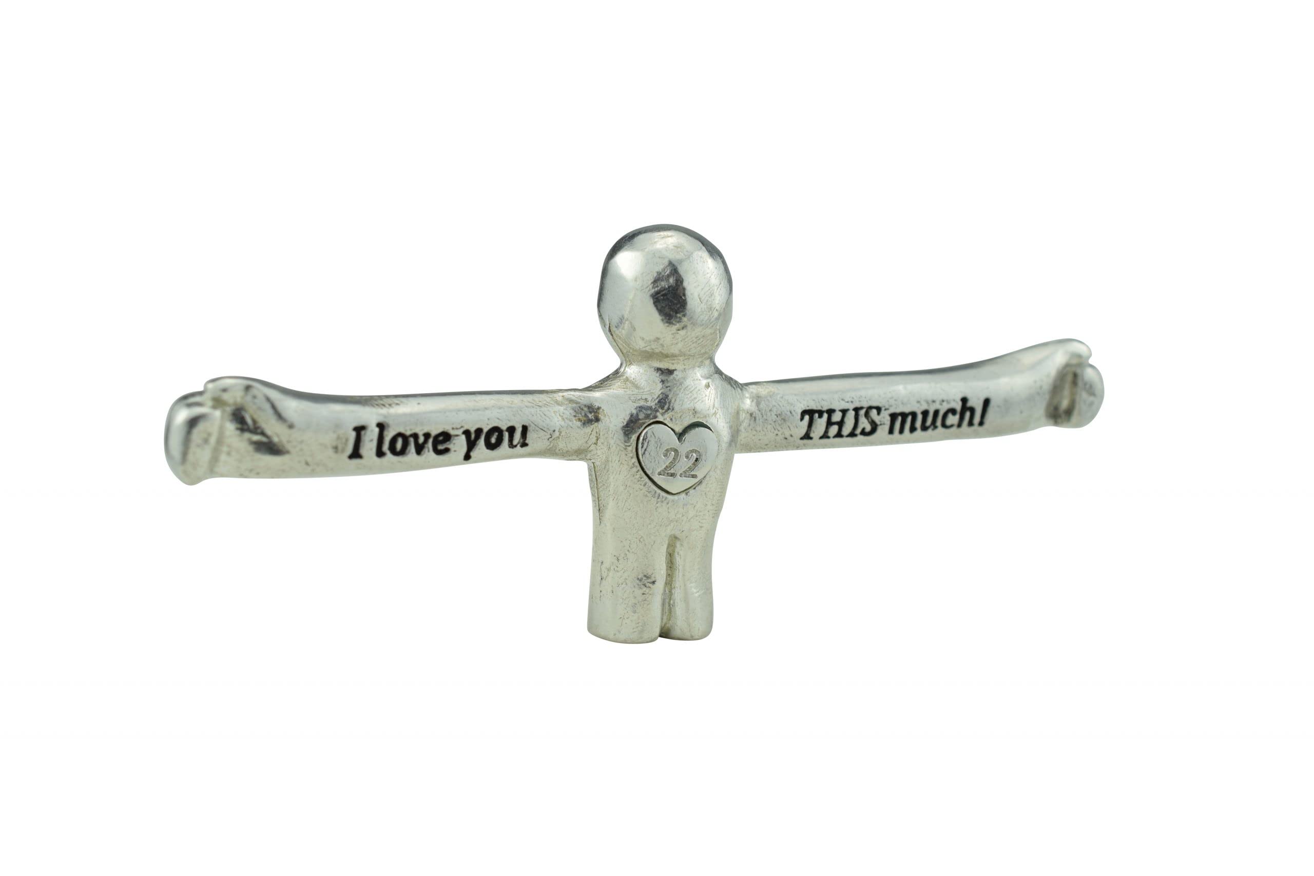 Pirantin I Love You This Much Figure - 22nd Anniversary Unique Gift for Husband or Wife (ilytm22)