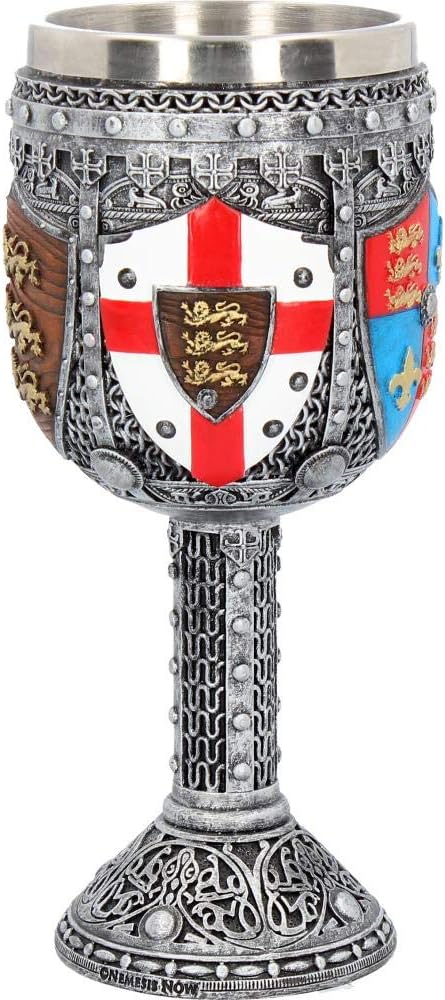 Nemesis Now English Goblet 17cm Grey, Resin w/stainless steel insert