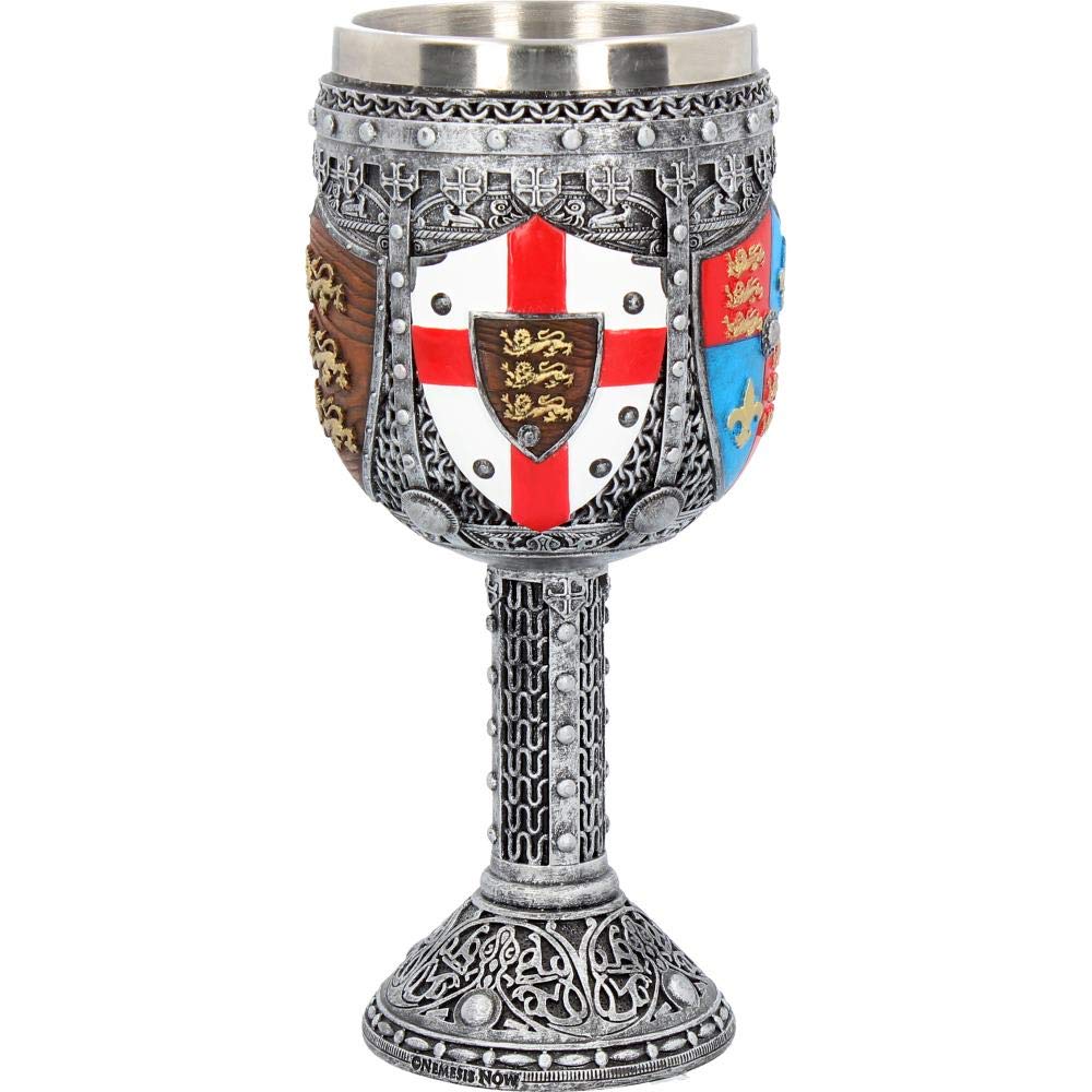 Nemesis Now English Goblet 17cm Grey, Resin w/stainless steel insert