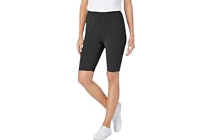 Woman Within Plus Size Stretch Cotton Bike Short