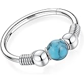 316L Surgical Steel Opal Nose Ring Septum Jewelry Tragus Rook Daith Piercing Jewelry Cartilage Helix Conch Hoop Earring