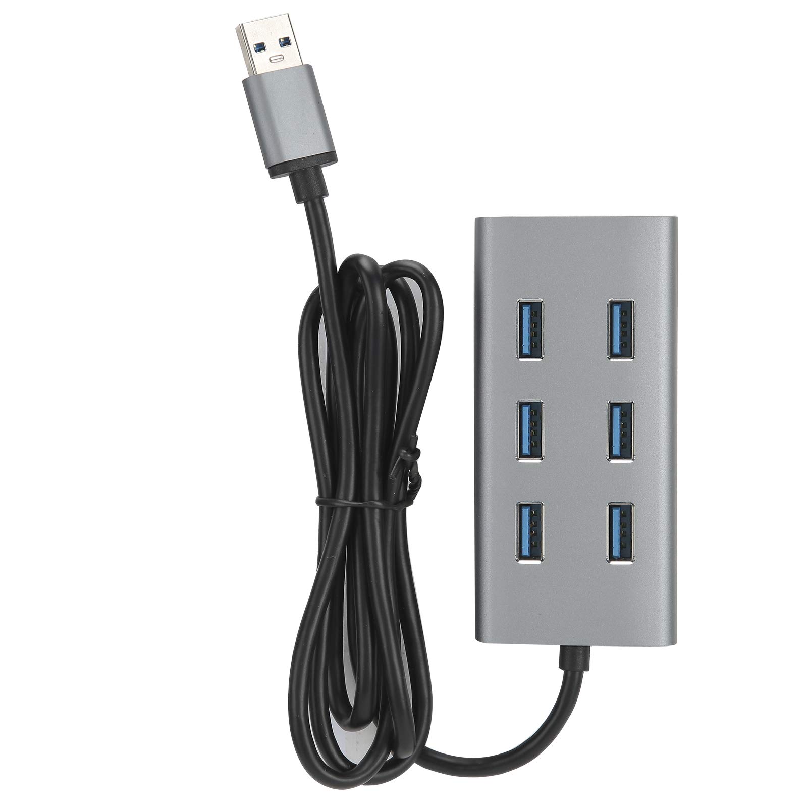 Annadue USB 3.0 Hub, USB 3.0 Thief 7 SuperSpeed ​​5Gbps Ports for PC, Laptop, Computers, Laptops, Desktops, USB 3.0 Hub with 7 Ports (Gray)