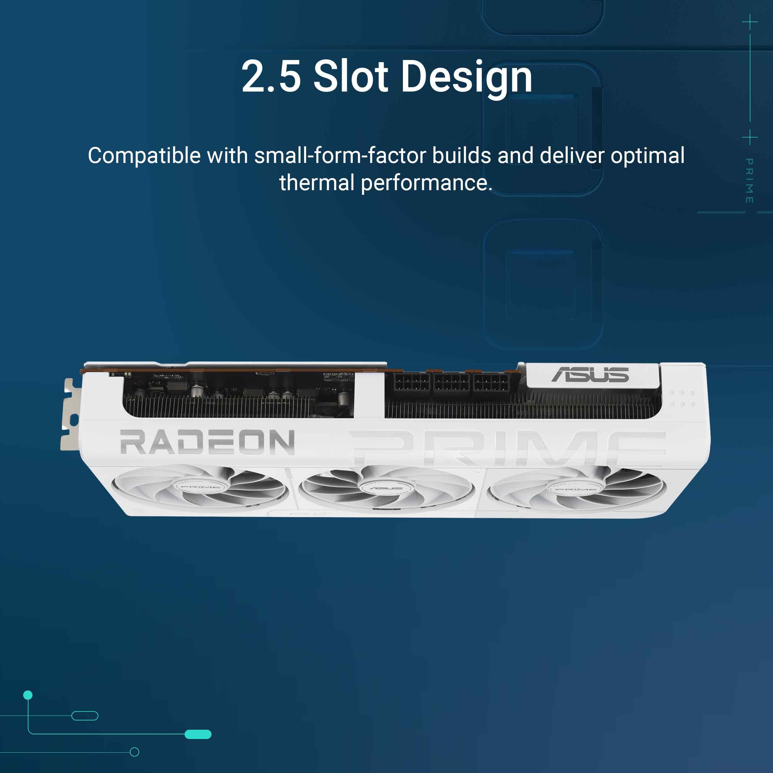 ASUS Prime Radeon RX 9070 XT White OC Edition 16GB GDDR6 Gaming Grafikkarte (AMD Radeon RX9070XT RDNA 4, 2,5-Slot, PCIe 5.0,1x HDMI 2.1b, 3X DisplayPort 2.1a, Weiß, PRIME-RX9070XT-O16G-WHITE) 2