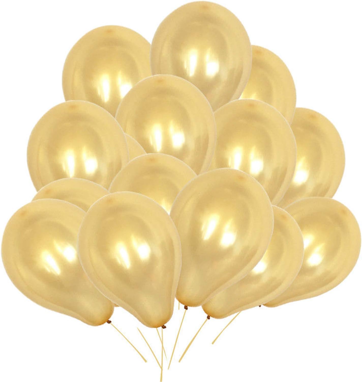 Trimming Shop 10 Inch Premium Latex Balloons, Thick Strong Gold Party Balloons for Birthday Decorations Wedding, Baby Shower - Image 3