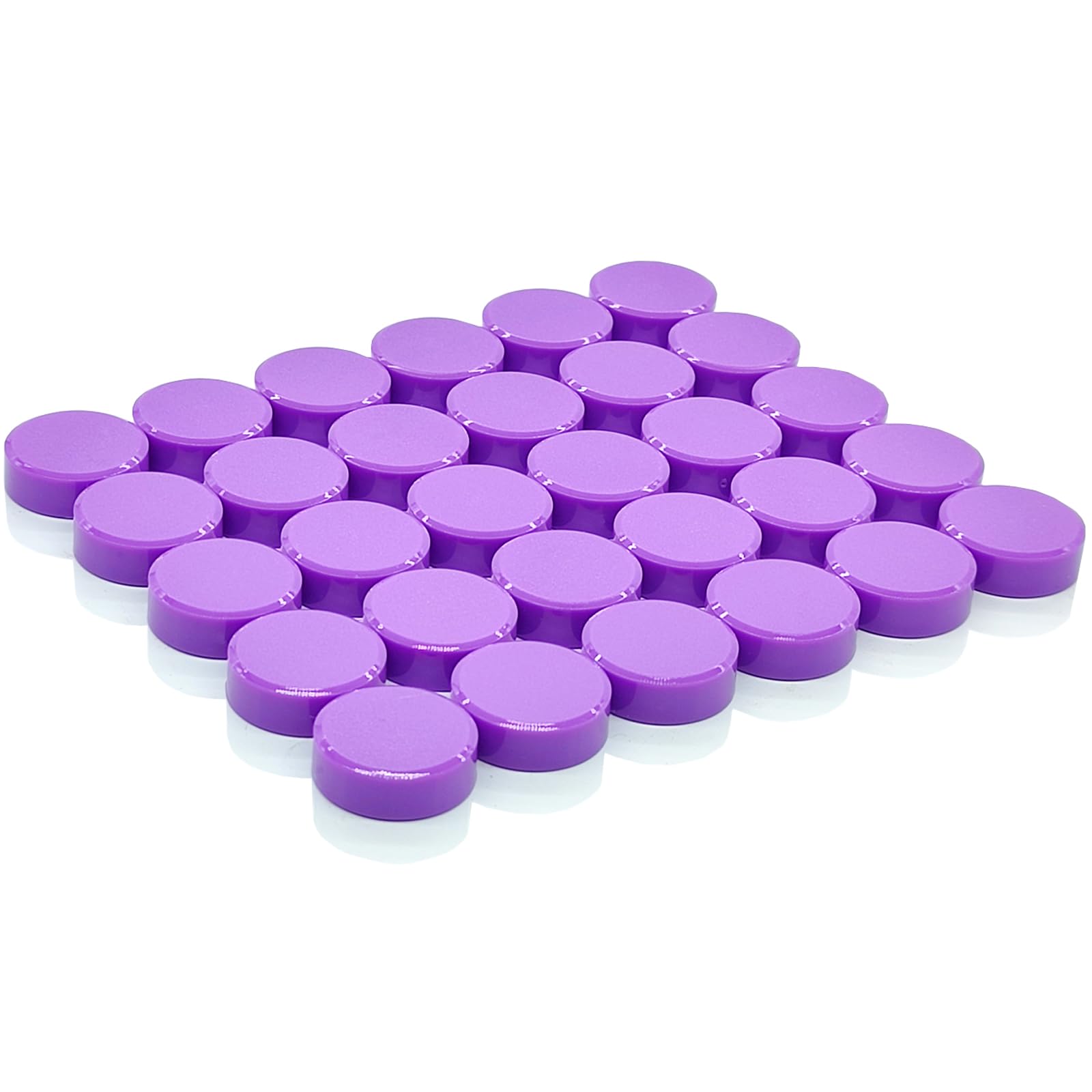 PYJLBX Fridge Magnets – 30 Pack Strong Mini Round Heavy Duty Magnets for Whiteboard, Notice Board, Office & Crafts – Colourful Small Purple Magnets for Adult, Refrigerator, Memo, School, Home,Kitchen