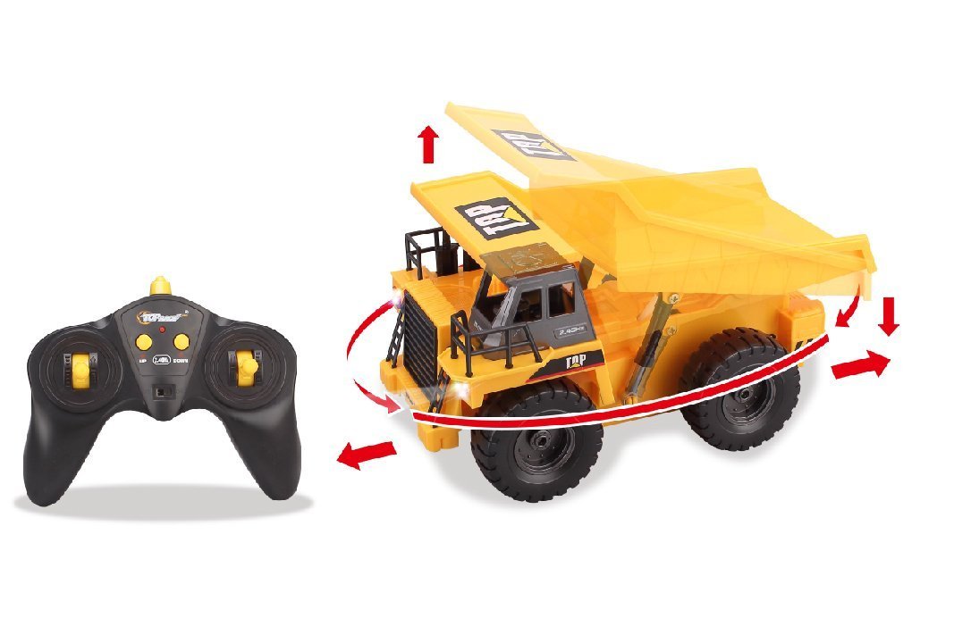 Top Race 6 Channel Full Functional Dump Truck, RC Remote Control