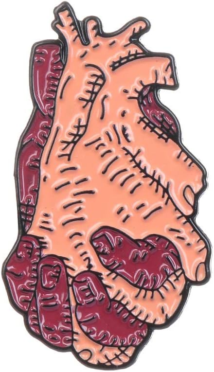 Anatomical Heart Enamel Pins Medical Anatomy Brooch Heart Neurology Pins for Doctors and Nurses Lapel Pin Bags Badge Gifts 1pcs