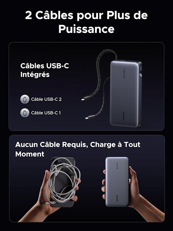 Nexode 165W Batterie Externe 25000mAh Power Bank Charge Rapide 140W