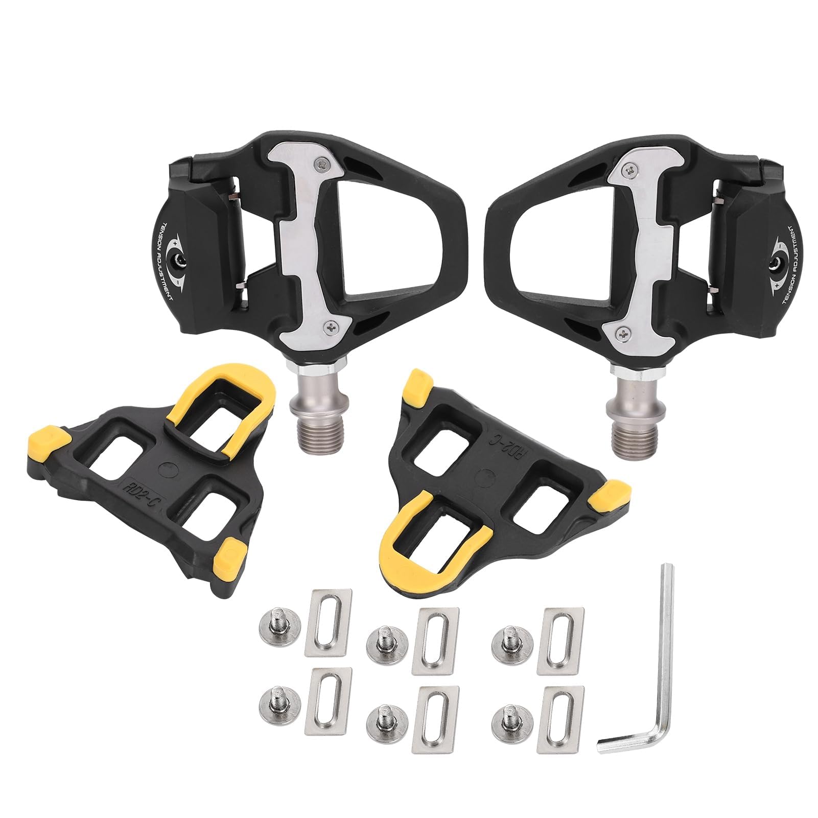 Bicycle Pedals, Road Bike Pedals, Click Pedals, Road Bike Pedals, Self-Locking Pedals, Road Bike Click Pedals Set with Cleats, Bicycle Pedals, Repair Replacement