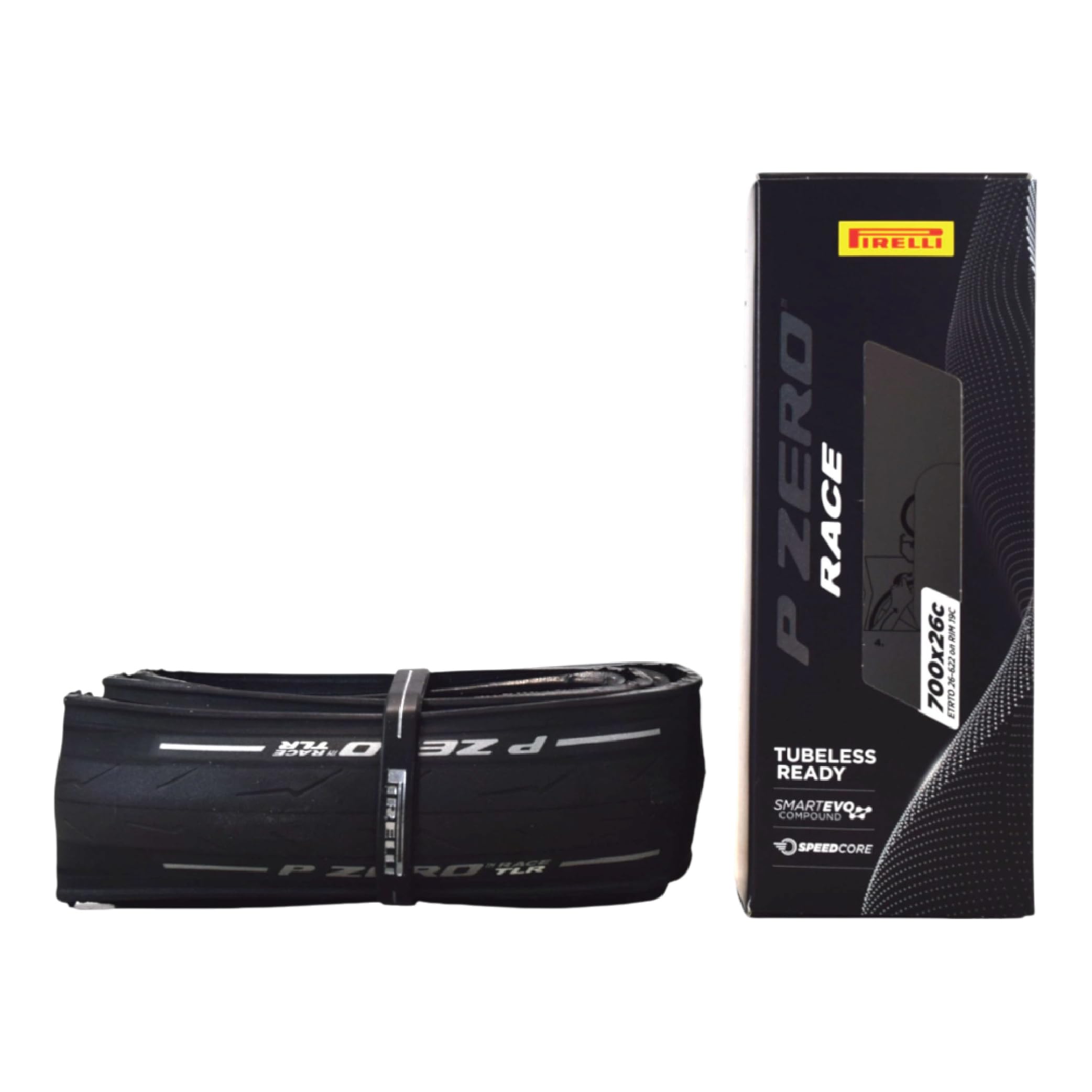 Pirelli P-Zero Race Folding Road Bike Tyre, Tubeless Ready TLR, 700 x 26c, Black, Única