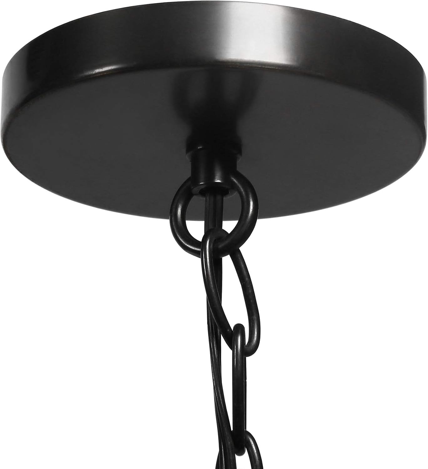 Henn&Hart PD0272 Industrial 1 Contemporary Blackened Bronze with Seeded Glass Shade for, Kitchen, Dining, Living Room, Foyer Pendant Light, Black: Home Improvement