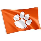Desert Cactus Clemson University CU Flag - 3 x 5 Feet Tigers Banner, Indoor/Outdoor Durable Fabric, 100% Polyester Design (Style A)