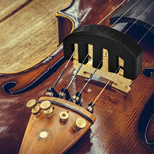 image for CM COSMOS 2 Pcs Easy to Use Rubber Violin Fiddle Practice Mute Silence