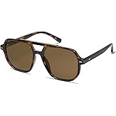 SOJOS Retro Trendy Aviator Polarized Sunglasses Men Women Vintage 70s Square Stylish Frame Sun Glasses SJ2283