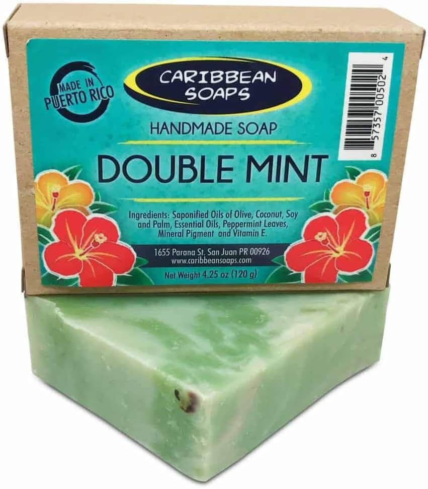 Caribbean Soaps Double Mint Handmade Soap - 4.25 oz.