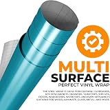 vgoltd Glossy Self-Adhesive Vinyl Wrap Turquoise 90x100 cm view 4