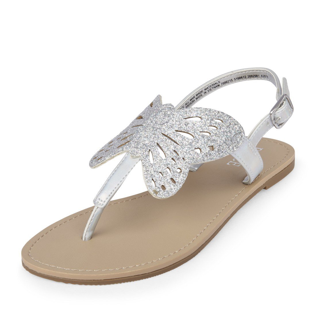 Buy The Children's Place Girl's Silver Outdoor Sandals 12.5 Kids UK