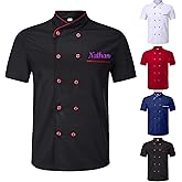Custom Chef Coat Men Women,Personalized Chef Jacket With Embroidered Name Text,Custom Your Own Chef Work Jacket Shirt Uniform
