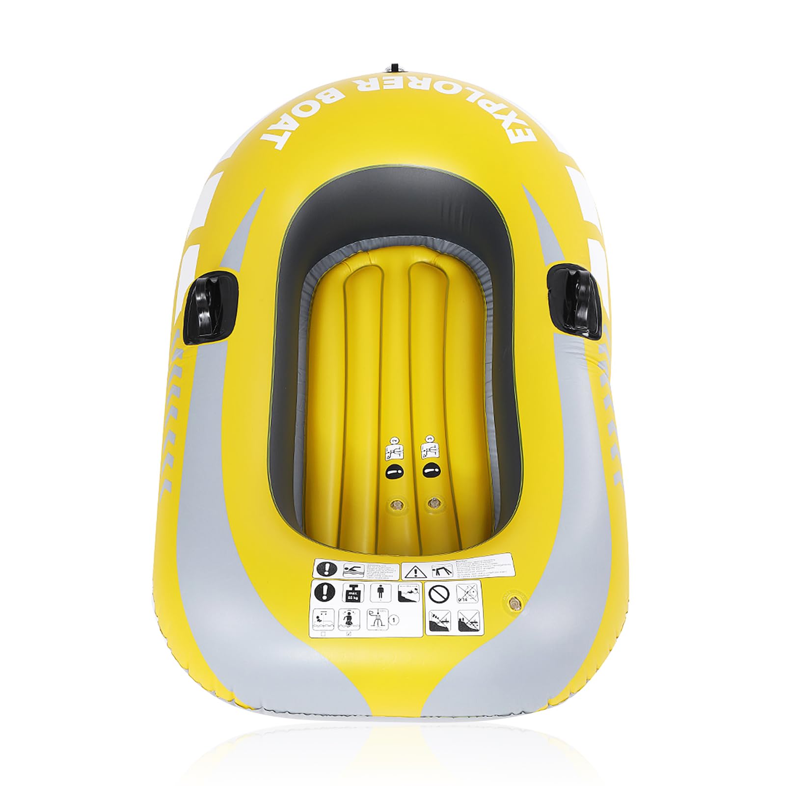 Inflatable Kayak Boat, PVC 1 Person Rowing Air Canoe, Fishing Diving Drifting, Inflatable Fishing Boat, for Labor Saving Paddling, with Double Valve