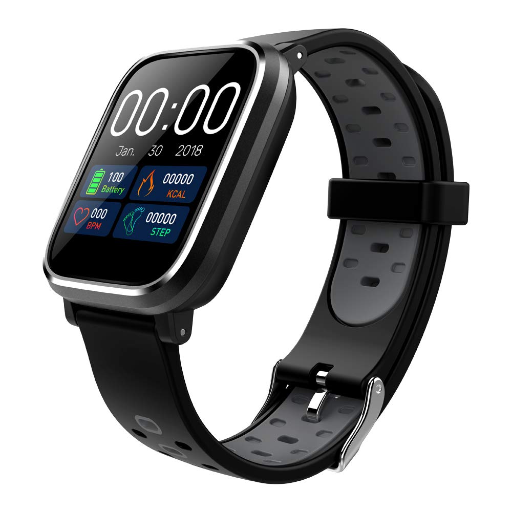 DIOLECT Smartwatch Wasserdicht Smart Watch Uhr mit Farbdisplay Blutdruck Pulsmesser GPS Fitness Tracker Armbanduhr, Setz-Alarm, Stoppuhr, SMS, Anruf-Kamera-Fernsteuerung Musik für Android und iOS