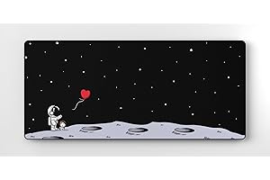 keycadets with Love Gaming Mouse Pad, Large Desk Pad for Keyboard and Mouse, Non-Slip Gaming Desk Mat with Foam Core, Anti-Fray Lock Stitching and Low Friction Cloth Surface (35.4”x15.8”) (Cat)