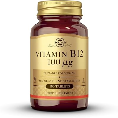 Solgar Vitamin B12 100 µg Tablets - Vegan - 100 Count for Energy & Wellness